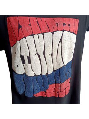 Alienation Bicycle Components T-Shirt Men's Large 2006 Groovy Graphic Black